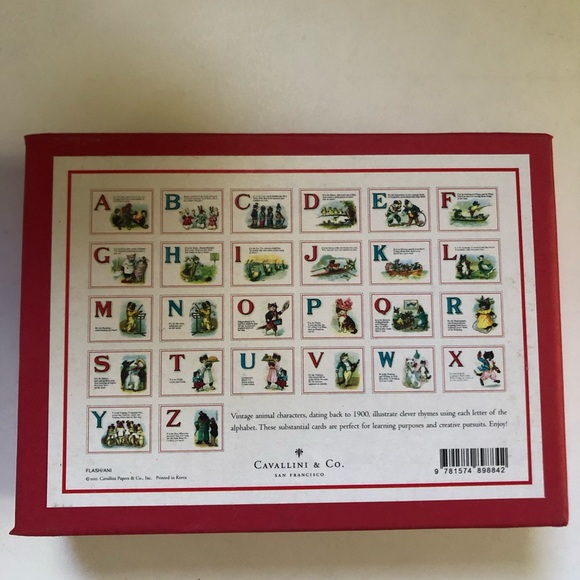 NEW IN BOX Cavallini ABC Animal Cards - Picture 6 of 6